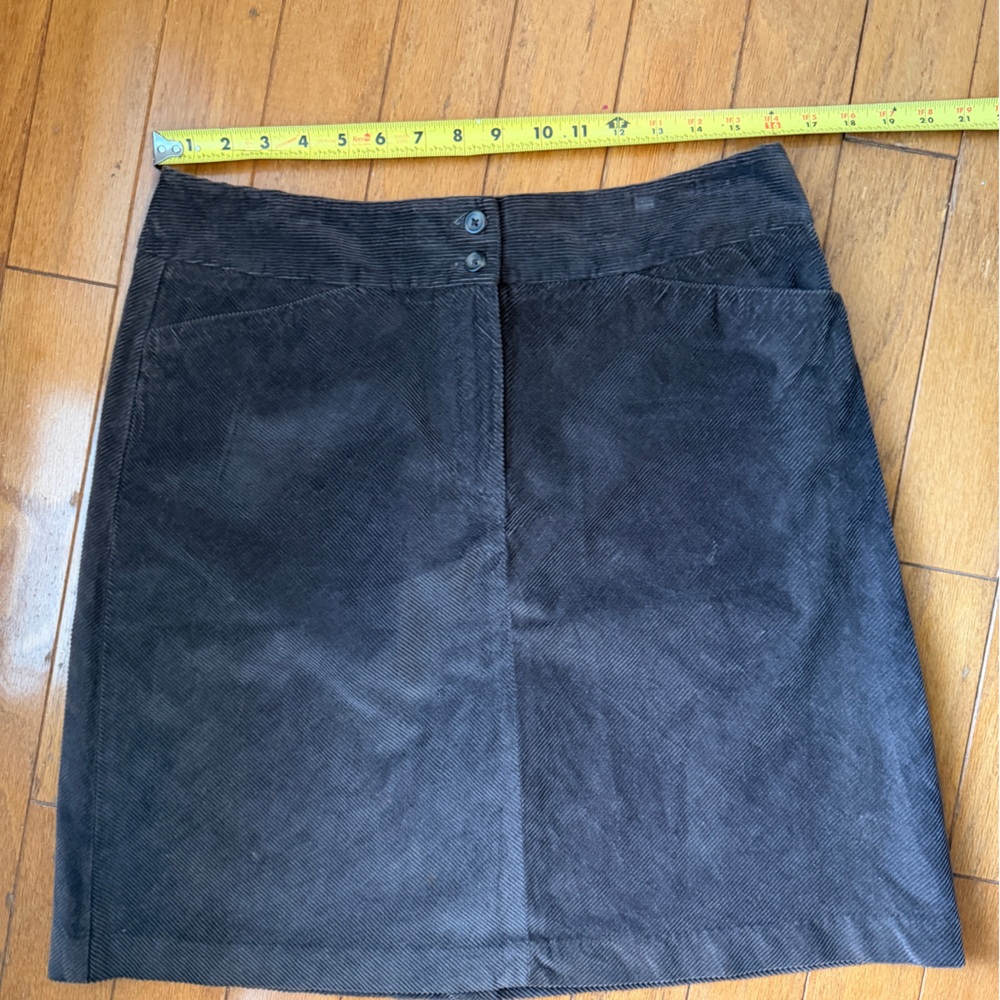 Talbots Brown Corduroy Pencil Skirt Women’s Size 12 Stretch Preppy Capsule - Picture 5 of 6